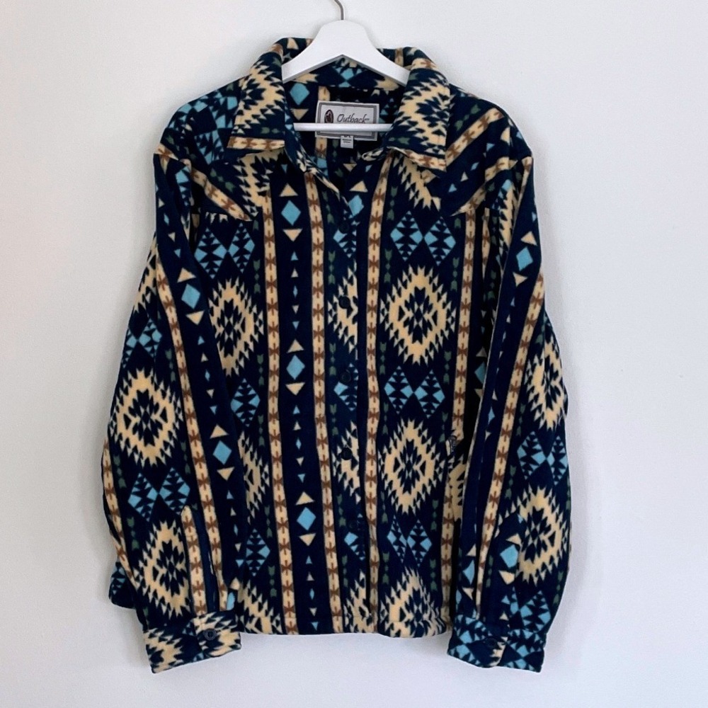 BRAND NEW Outback Trading‎ Company Avery Big Shirt Fleece Southwest Aztec Print